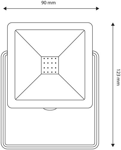 Led reflektor magnetický mini 1W 30lm Modrý